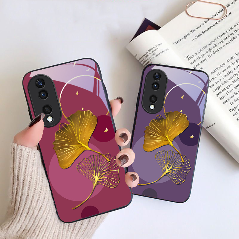 Phone Cases Yellow - Чехол для телефона из черного стекла