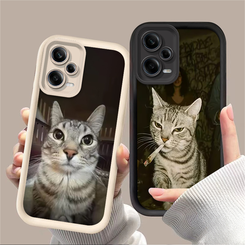 Xiaomi Redmi Note 14 - Модный чехол для телефона с котом,