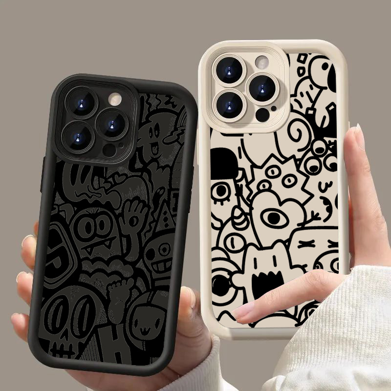 Черный чехол с граффити для iP – обзор и цена Phone Cases That Cover The Camera