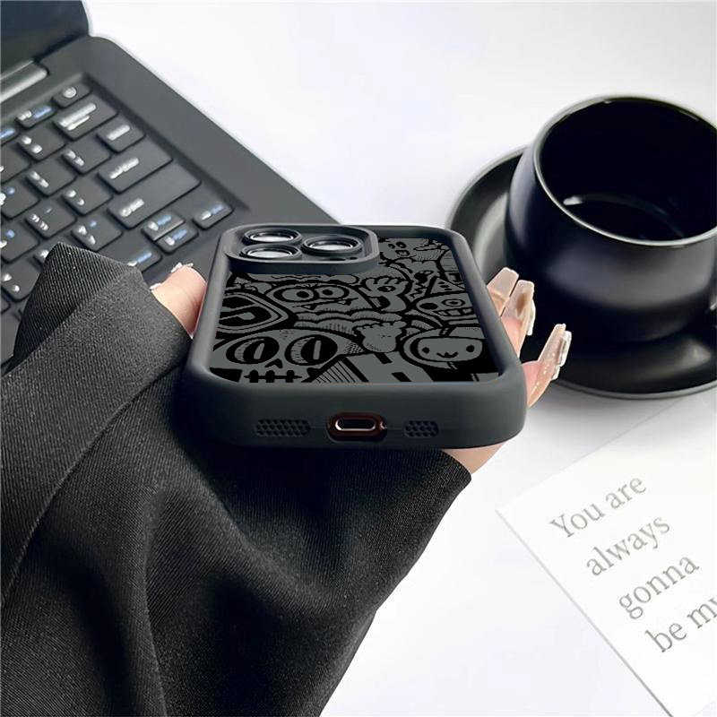 Черный чехол с граффити для iP – обзор и цена Phone Cases That Cover The Camera